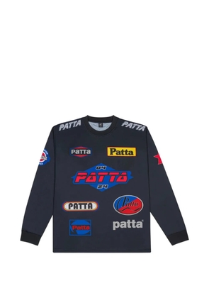 PATTA long sleeve logo-detail T-shirt - Blue