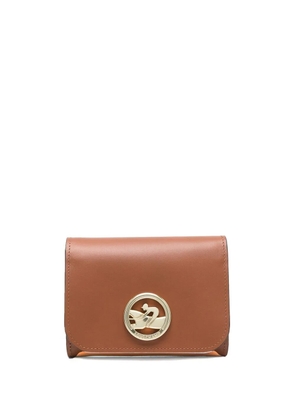 Longchamp Box-Trot leather tri-fold purse - Brown