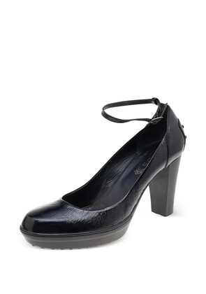 Tod's Vintage patent leather buckle-strap pumps - Black