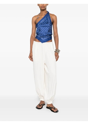 Christopher Esber bandana-print scarf-tie top - Blue