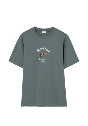 Burberry Check-flag cotton T-shirt - Green