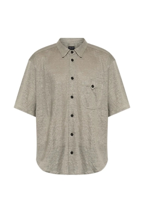 Giorgio Armani short-sleeve button-down shirt - Grey