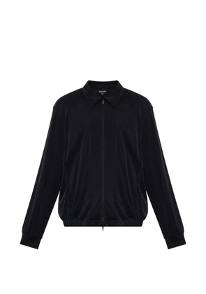 Giorgio Armani zip-up collared jacket - Black