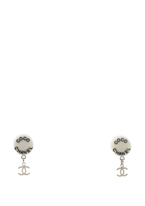 CHANEL Pre-Owned 2007 CC Gold Plated Acrylic Coco Round Drop Bullet Backs Earrings costume earrings