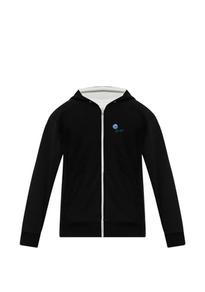 Kenzo reversible floral-embroidered hoodie - Black