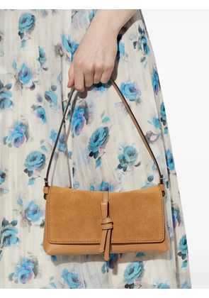 Kate Spade small Loop suede-panelled knotted shoulder bag - Orange