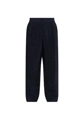 Giorgio Armani crinkled-effect tapered trousers - Blue