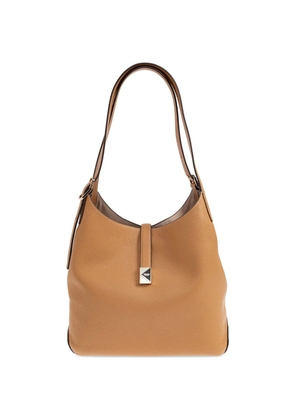 Kate Spade large Deco grained leather shoulder bag - Brown