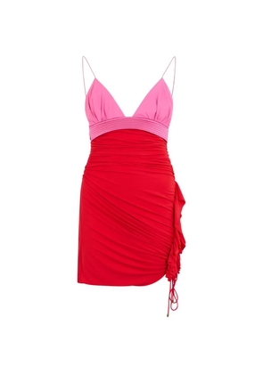 Roberto Cavalli ruched detail dress - Red