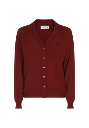 Miu Miu logo-embroidered cardigan