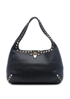 Valentino Garavani Pre-Owned 2018-2026 Grained Calfskin Rockstud hobo bag - Black