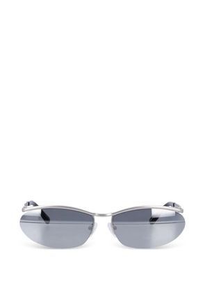The Attico Charlotte oval-frame sunglasses - Silver