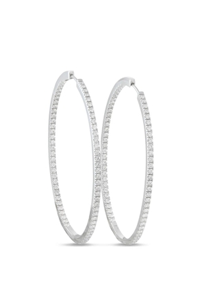Memoire diamond hoop earrings - Silver