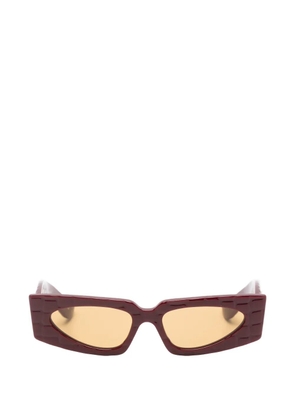VALENTINO GARAVANI EYEWEAR VLogo croc-effect sunglasses - Red