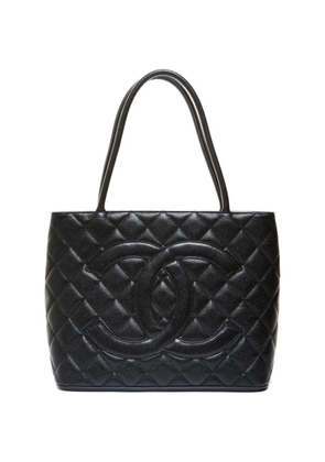 CHANEL Pre-Owned 2002-2003 Medallion Caviar tote bag - Black