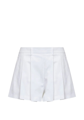 Blanca Vita pleated side-zip shorts - White