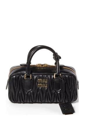Miu Miu regular Arcadie matelassé leather tote bag - Black