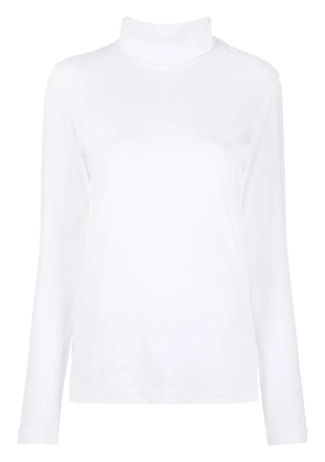 Y's roll neck cotton top - White
