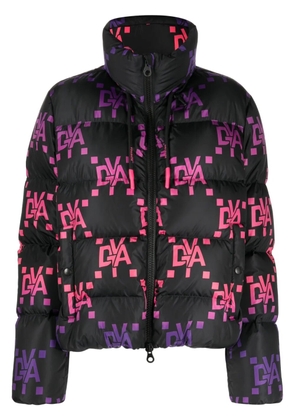 Duvetica monogram-pattern quilted jacket - Black