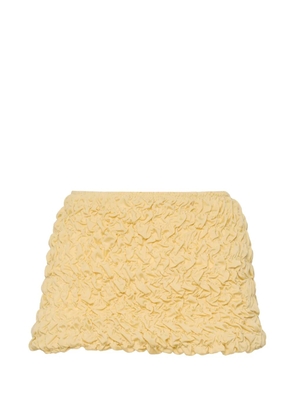 Selia Richwood Lia shirred mini beach skirt - Yellow