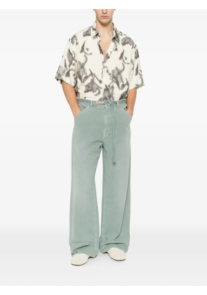 Marni belted wide-leg trousers - Green