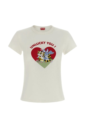 Kenzo bunny-print T-shirt - White