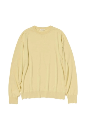 Auralee fine-knit cotton sweater - Yellow