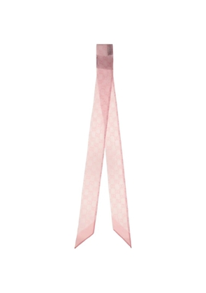 Gucci GG monogram-print silk ribbon scarf - Pink