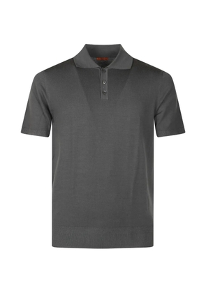 Barena short-sleeved button-placket polo shirt - Grey