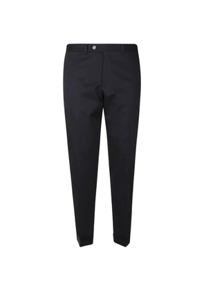 Barba pressed-crease turn-up trousers - Blue