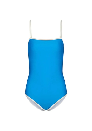5PENING contrast-trim swimsuit - Blue