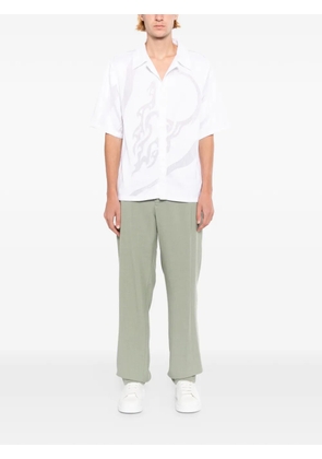 Casablanca fil coupé short-sleeve shirt - White