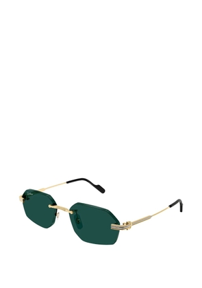 Cartier rimless geometric-frame sunglasses - Gold