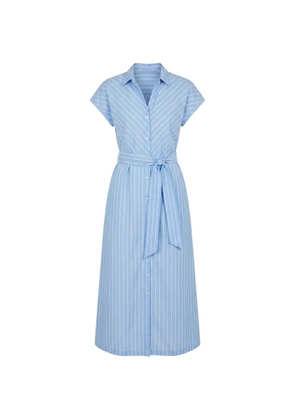 Saint James Maelys stripe-pattern midi dress - Blue