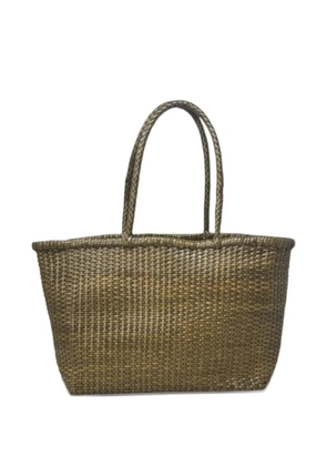 Donna Karan woven leather tote bag - Green