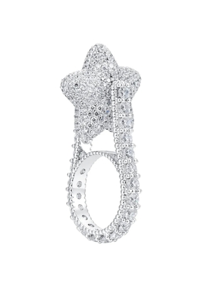 YVMIN Paradise Lucky Star Spin zircon-embellished ring - Silver