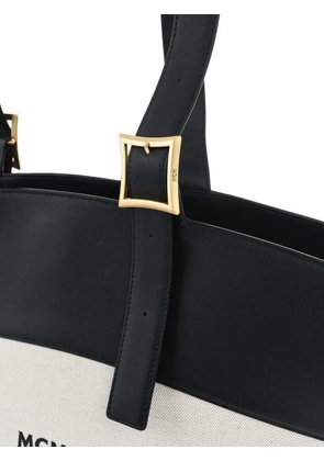 MCM Himmel logo-print buckle-detail tote bag - Neutrals