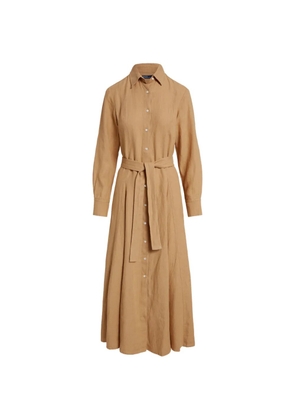 Polo Ralph Lauren belted Florence midi shirt dress - Brown