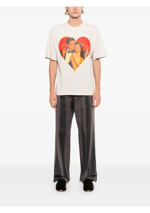 Melt graphic-print T-shirt - Neutrals
