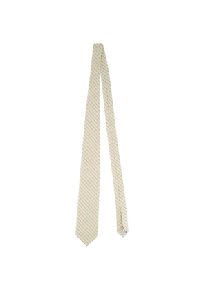 Auralee striped tie - White