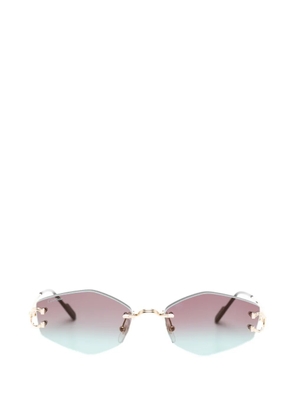 Cartier Eyewear rimless geometric-frame sunglasses - Purple