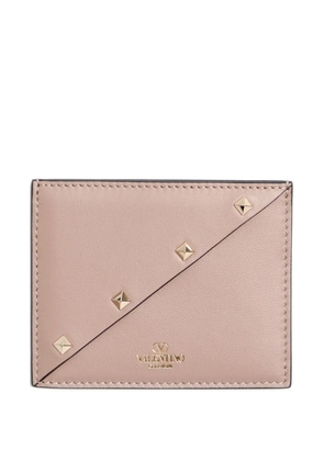 Valentino Garavani Rockstud Wispy calfskin card holder - Pink