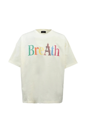 BREATH logo-print cotton T-shirt - White
