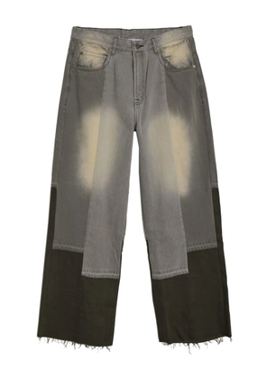 Glass Cypress Panelled Frayed Jeans - Grey