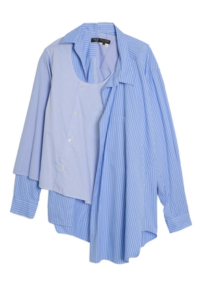 Comme des Garçons Homme Plus stripe-pattern shirt - Blue