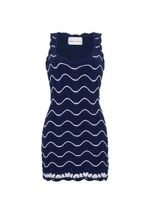 Cara Cara Orel zigzag-knit mini dress - Blue