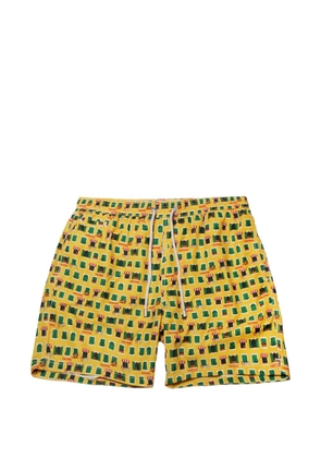 MC2 Saint Barth graphic-print drawstring swim shorts - Yellow