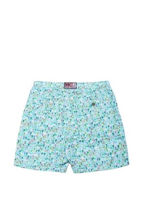 MC2 Saint Barth graphic-print drawstring swim shorts - Blue