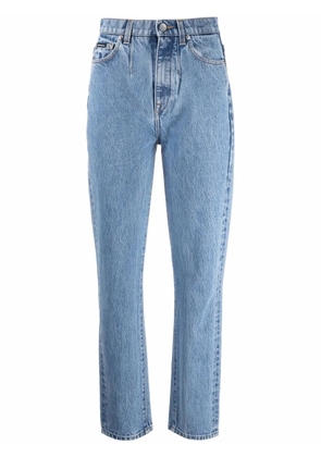 Dolce & Gabbana logo patch straight-leg jeans - Blue