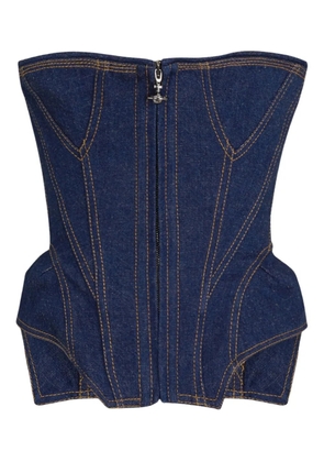 Vivienne Westwood denim cobrax corset - Blue